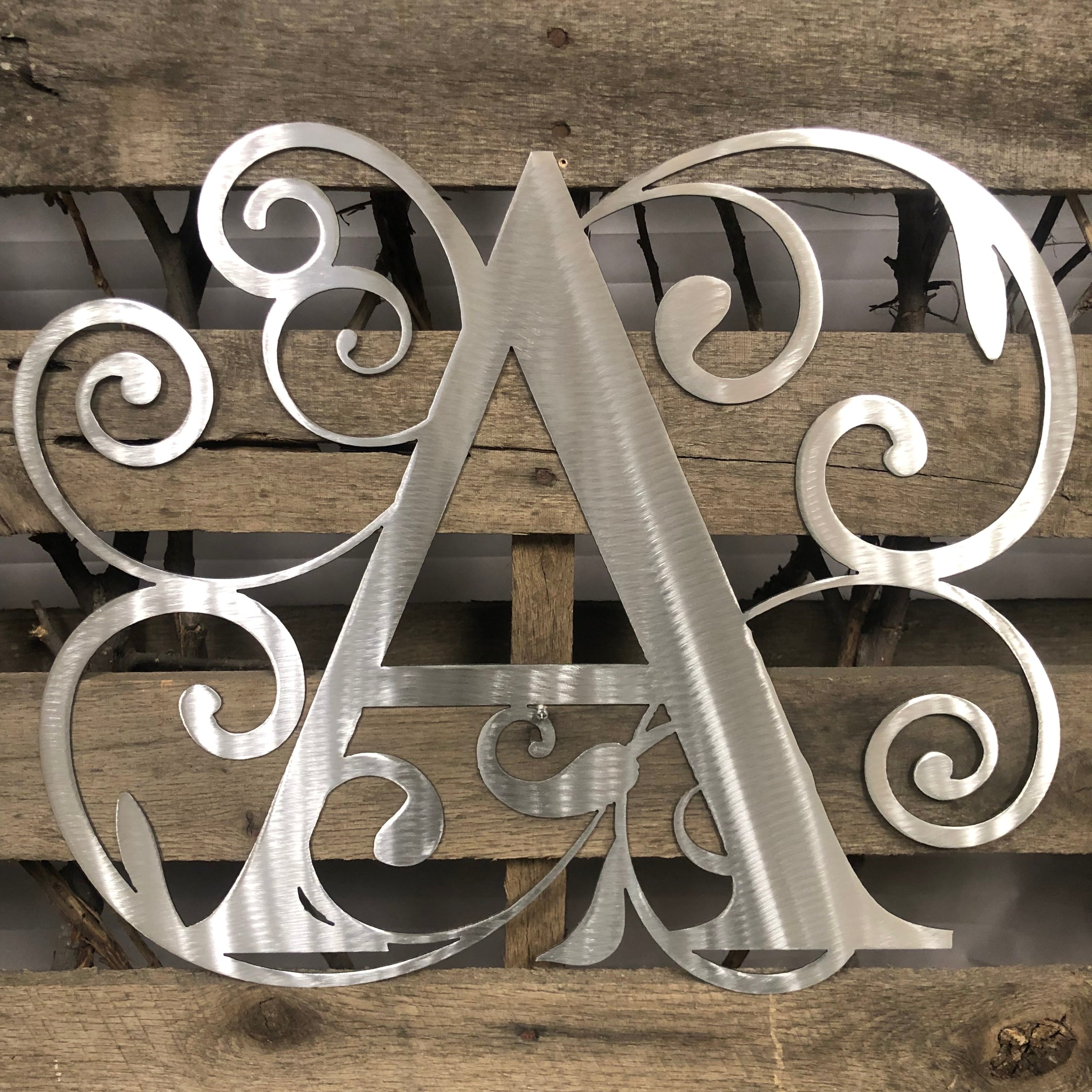 Decorative Letter Monogram Metal Wall Art