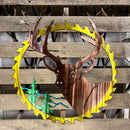 Deer Saw Blade Metal Wall Art - Michigan Metal Artwork