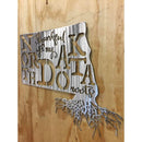 Thankful For My North Dakota Roots Metal Wall Art - Michigan Metal Artwork