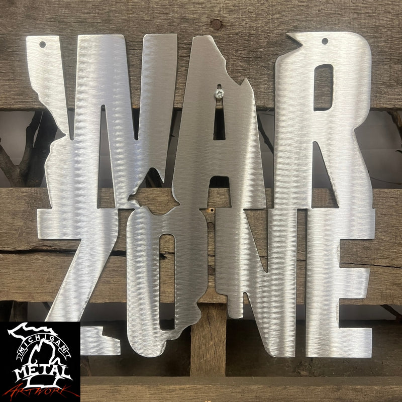 Warzone Logo Metal Wall Art Polished / 10 X Gaming