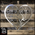 Heart Tree Of Life Metal Wall Art 18 Width / Polished Trees &amp; Leaves