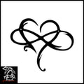 Infinity Heart Metal Wall Art 12 X / Black Novelty