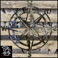 Nautical Compass Rose Metal Wall Art 18 X / Antique Black