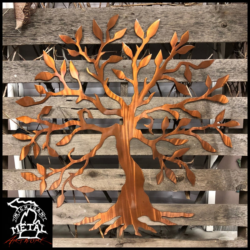 Olive Tree Of Life Metal Wall Art 12 X / Copper Bronze Trees &amp; Leaves