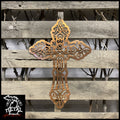 Religious Cross Metal Wall Art Copper Bronze