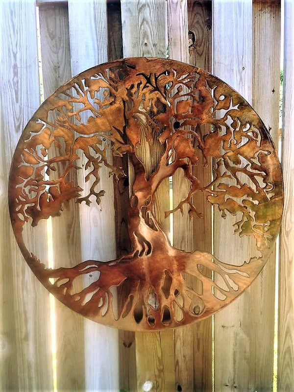 36 Inch Tree Of Life Metal Wall Art Customized - Michigan Metal Artwork