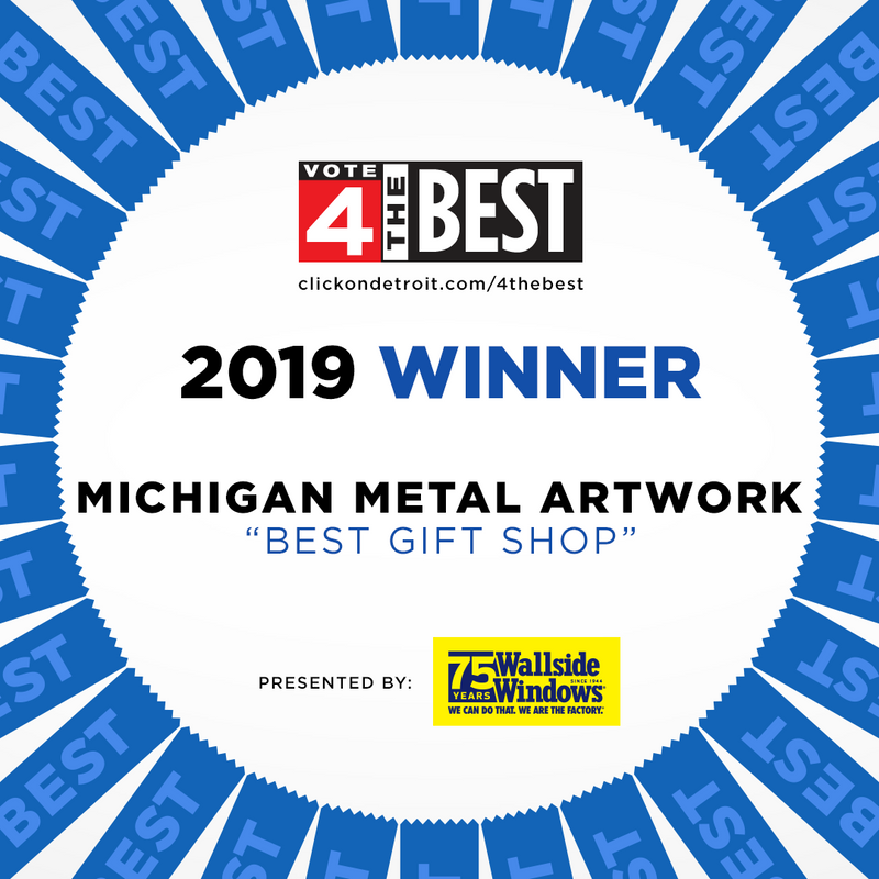 Michigan Metal Artwork Wins 2019 Best Gift Shop