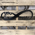 You & Me Infinity Band Metal Wall Art - Michigan Metal Artwork