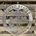 United States Marines Metal Wall Art Logo - Michigan Metal Artwork