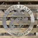 United States Marines Metal Wall Art Logo - Michigan Metal Artwork