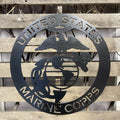 United States Marines Metal Wall Art Logo - Michigan Metal Artwork