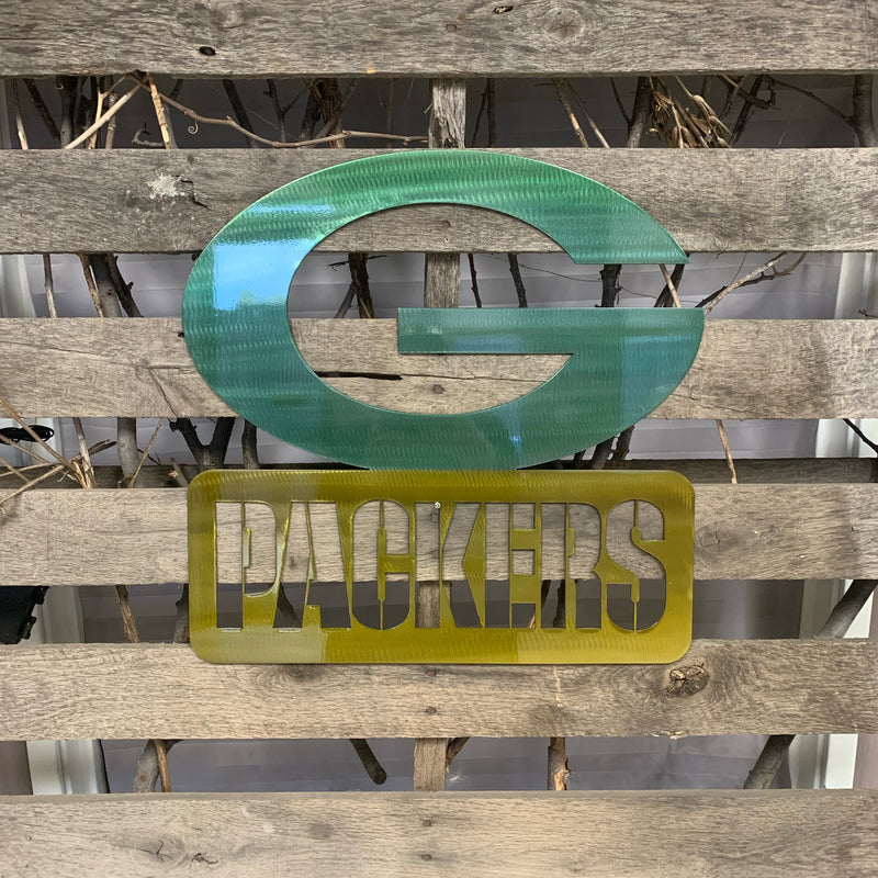 Green Bay Packers Logo Metal Wall Art - Michigan Metal Artwork