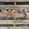 Kokopelli Spirit Of Music Metal Wall Art (3 Piece Set) - Michigan Metal Artwork