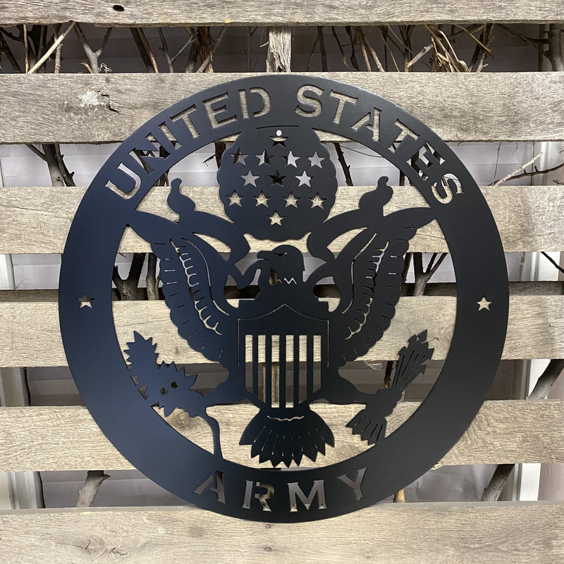 United States Army Metal Wall Art Logo - Michigan Metal Artwork