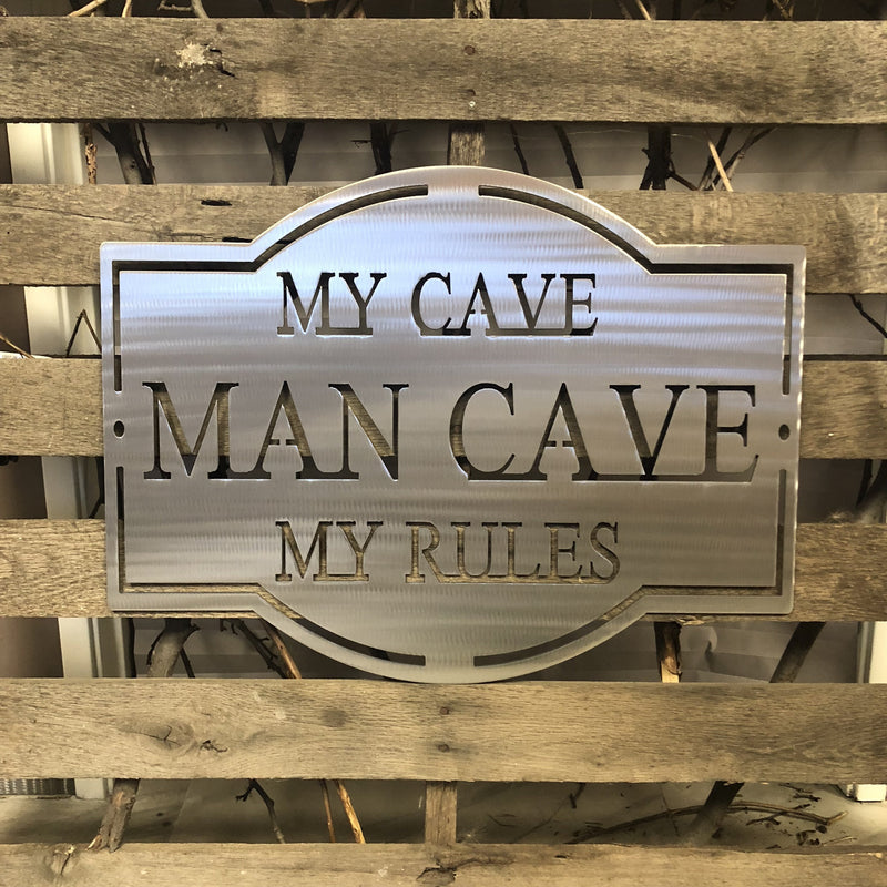 My Man Cave Metal Wall Art Sign - Michigan Metal Artwork