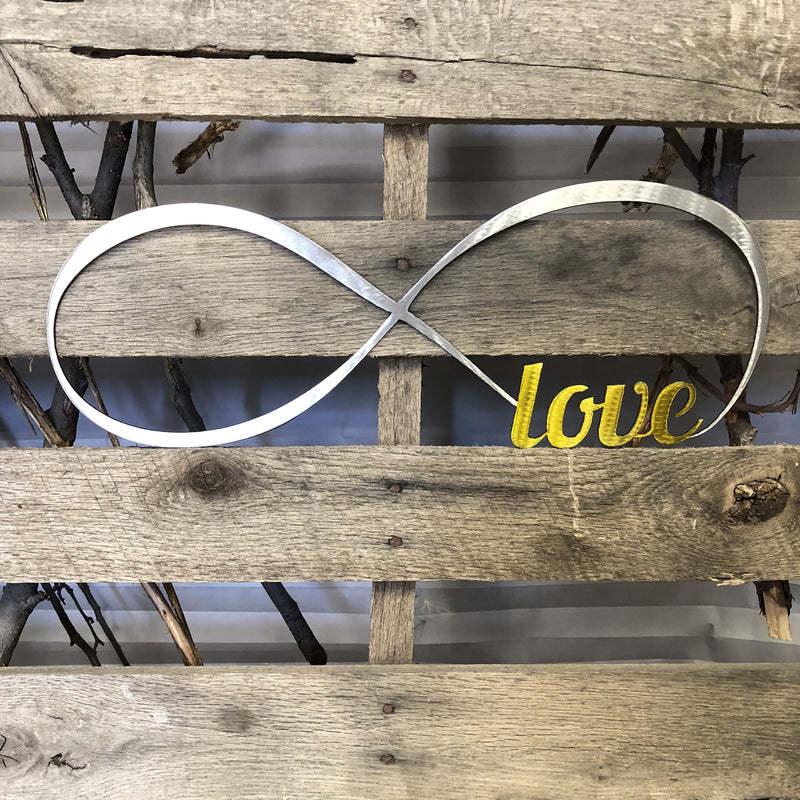 Infinity Love Band Metal Wall Art - Michigan Metal Artwork