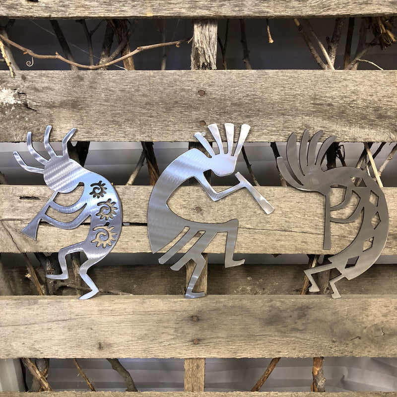 Kokopelli Spirit Of Music Metal Wall Art (3 Piece Set) - Michigan Metal Artwork