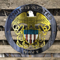 United States Navy Metal Wall Art Logo - Michigan Metal Artwork