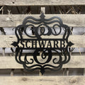 Framed Split Letter Monogram Metal Wall Art - Michigan Metal Artwork