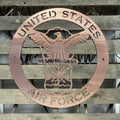 United States Air Force Metal Wall Art Logo - Michigan Metal Artwork