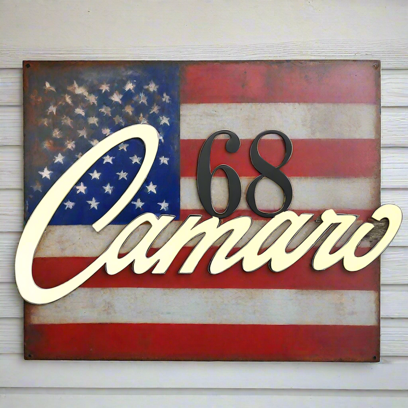 68 Camaro Logo Metal Wall Art