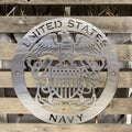 United States Navy Metal Wall Art Logo - Michigan Metal Artwork