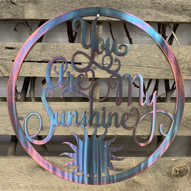 You Are My Sunshine Metal Wall Art - Michigan Metal Artwork