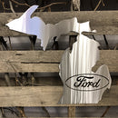 Ford Oval State Of Michigan Metal Wall Art - Michigan Metal Artwork