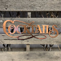 Cocktails Sign Metal Wall Art - Michigan Metal Artwork