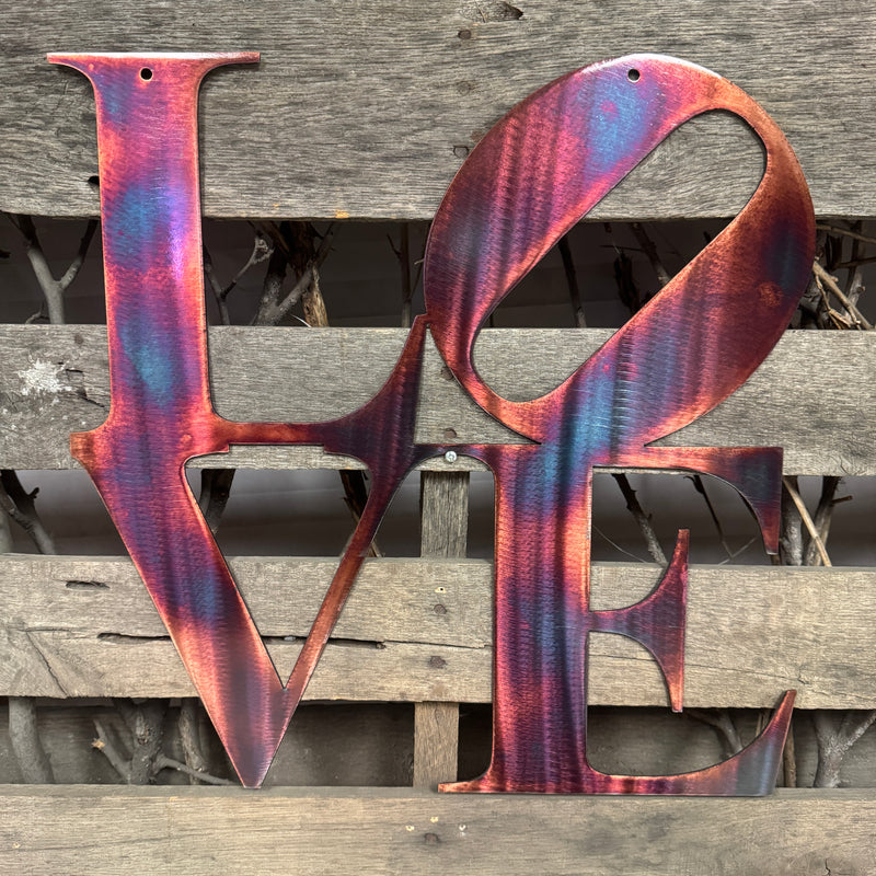 Love Metal Wall Art