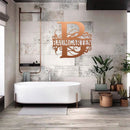 Regal Split Letter Monogram Metal Wall Art - Michigan Metal Artwork