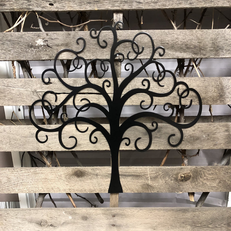 Curly Tree Of Life Metal Wall Art - Michigan Metal Artwork