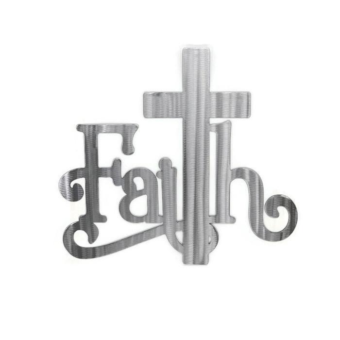 Faith Cross Metal Wall Art - Michigan Metal Artwork