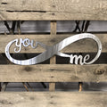 You & Me Infinity Band Metal Wall Art - Michigan Metal Artwork