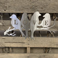 Love Birds On Branch Metal Wall Art - Michigan Metal Artwork