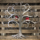 Curly Tree Of Life With Birds Metal Wall Art - Michigan Metal Artwork