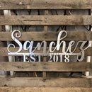 Family Name & Established Date Metal Wall Art - Michigan Metal Artwork