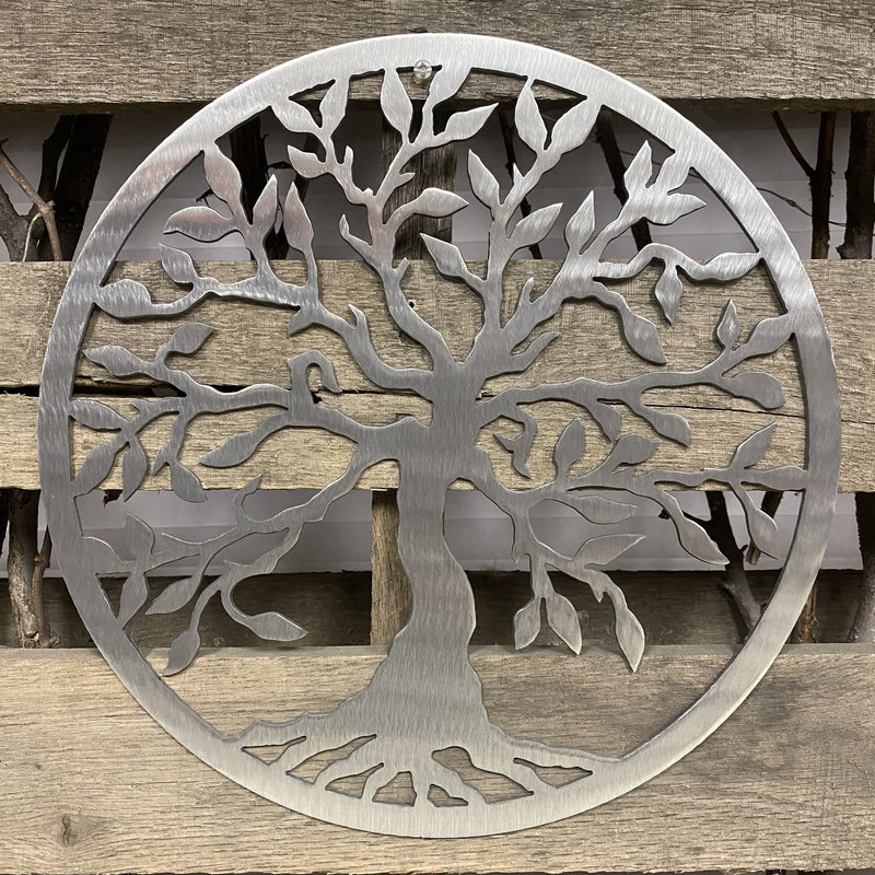 Modern Olive Tree Of Life Metal Wall Art - Michigan Metal Artwork