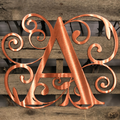 Decorative Letter Monogram Metal Wall Art