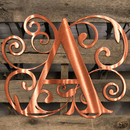 Decorative Letter Monogram Metal Wall Art