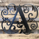 Decorative Letter Monogram Metal Wall Art - Michigan Metal Artwork
