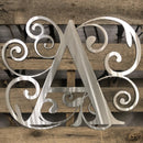 Decorative Letter Monogram Metal Wall Art - Michigan Metal Artwork