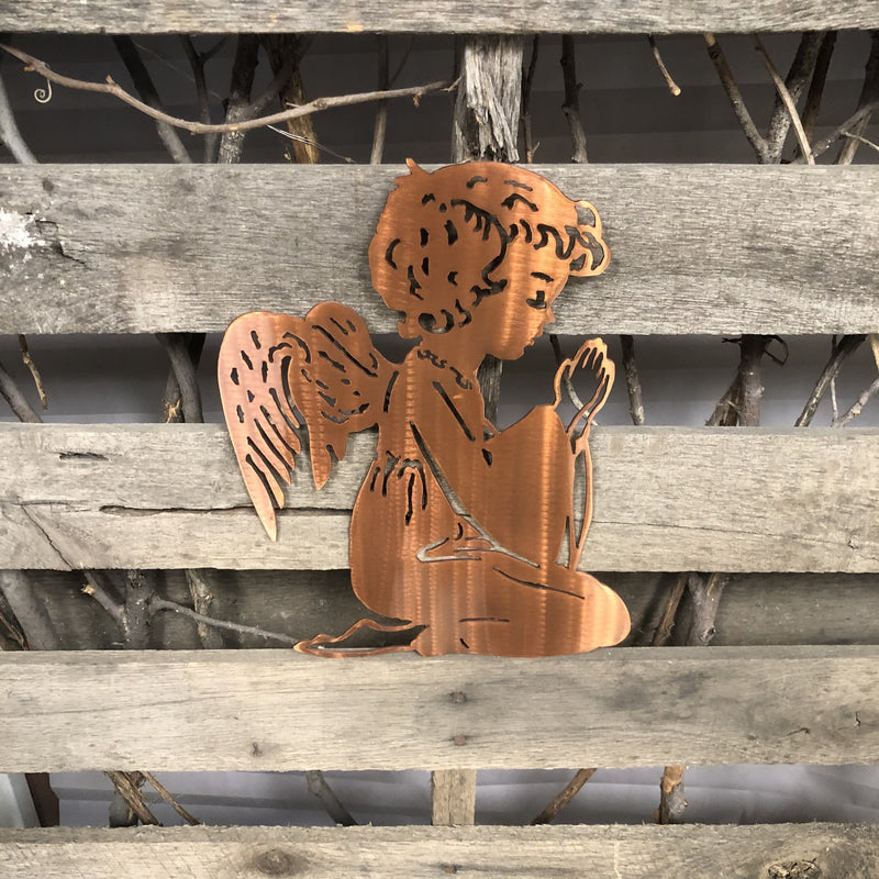 Praying Angel Metal Wall Art - Michigan Metal Artwork