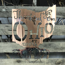Thankful For My Ohio Roots Metal Wall Art - Michigan Metal Artwork