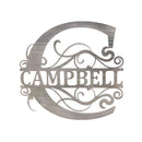 Regal Split Letter Monogram Metal Wall Art - Michigan Metal Artwork