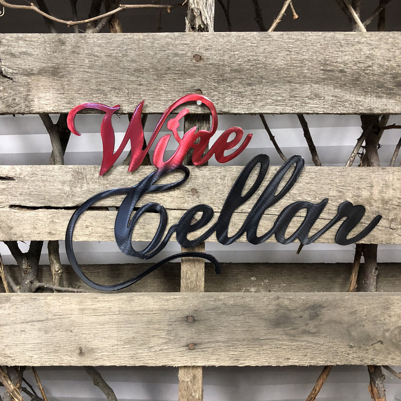 Wine Cellar Metal Wall Art Sign - Michigan Metal Artwork