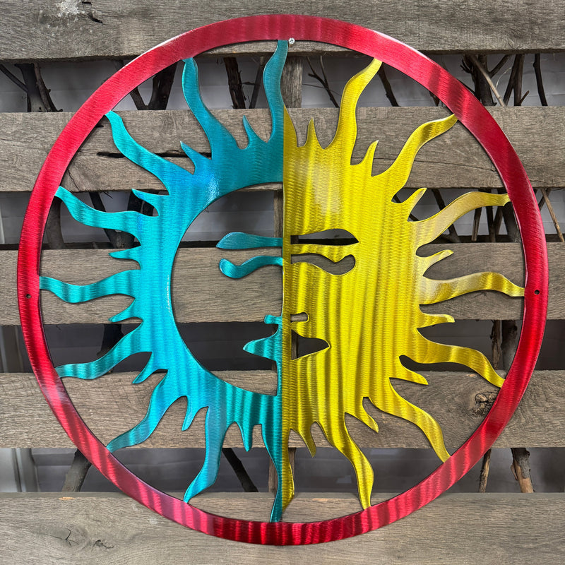 The Sun & Moon Metal Wall Art - Michigan Metal Artwork