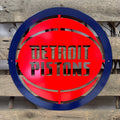 Detroit Pistons Logo Metal Wall Art - Michigan Metal Artwork