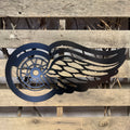 Winged Wheel Metal Wall Art