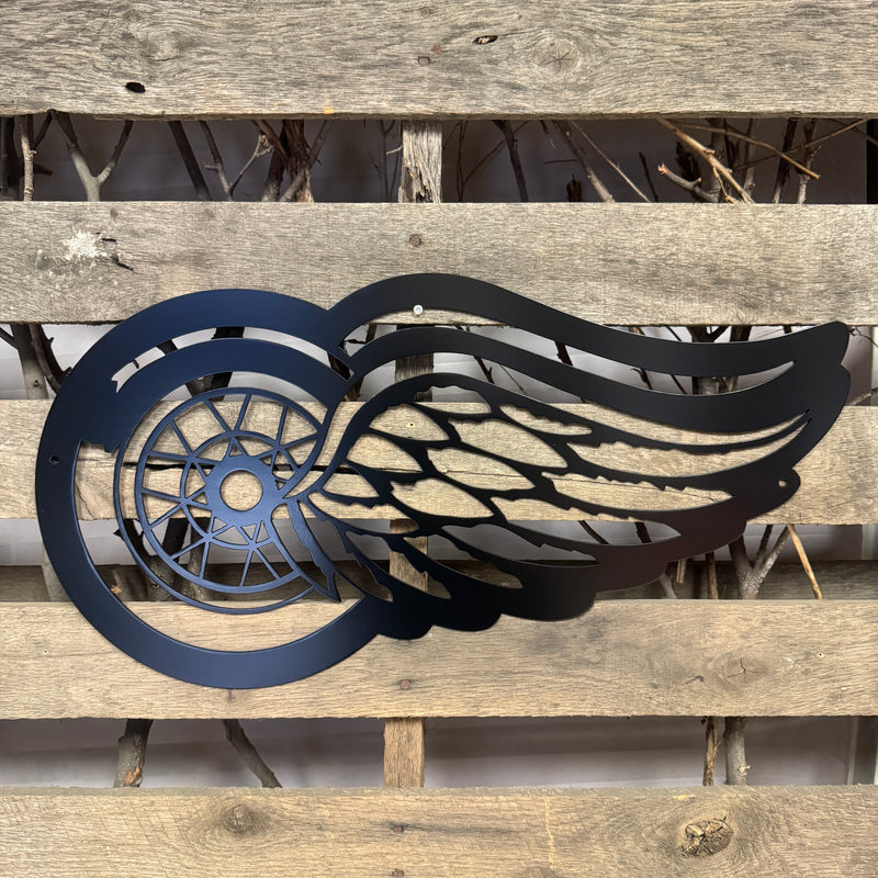 Winged Wheel Metal Wall Art